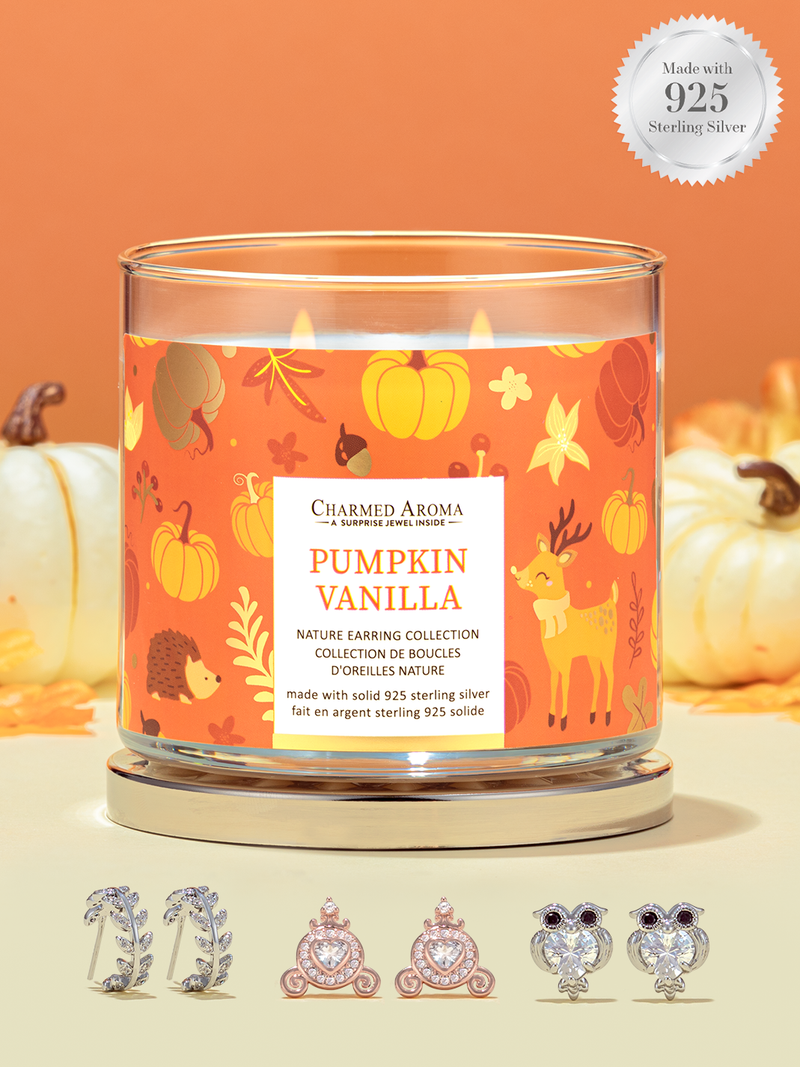 Pumpkin Vanilla Candle - 925 Nature Earring Collection