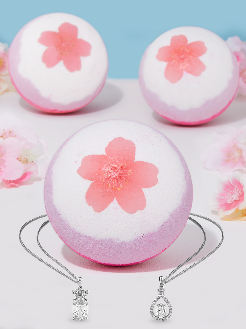 Cherry Blossom Bath Bomb - Necklace Collection