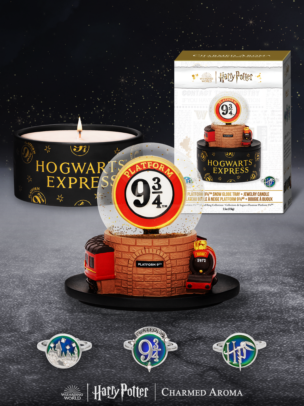 Harry Potter Duftkerze goldener Schnatz mit Halskette von Charmed Aro