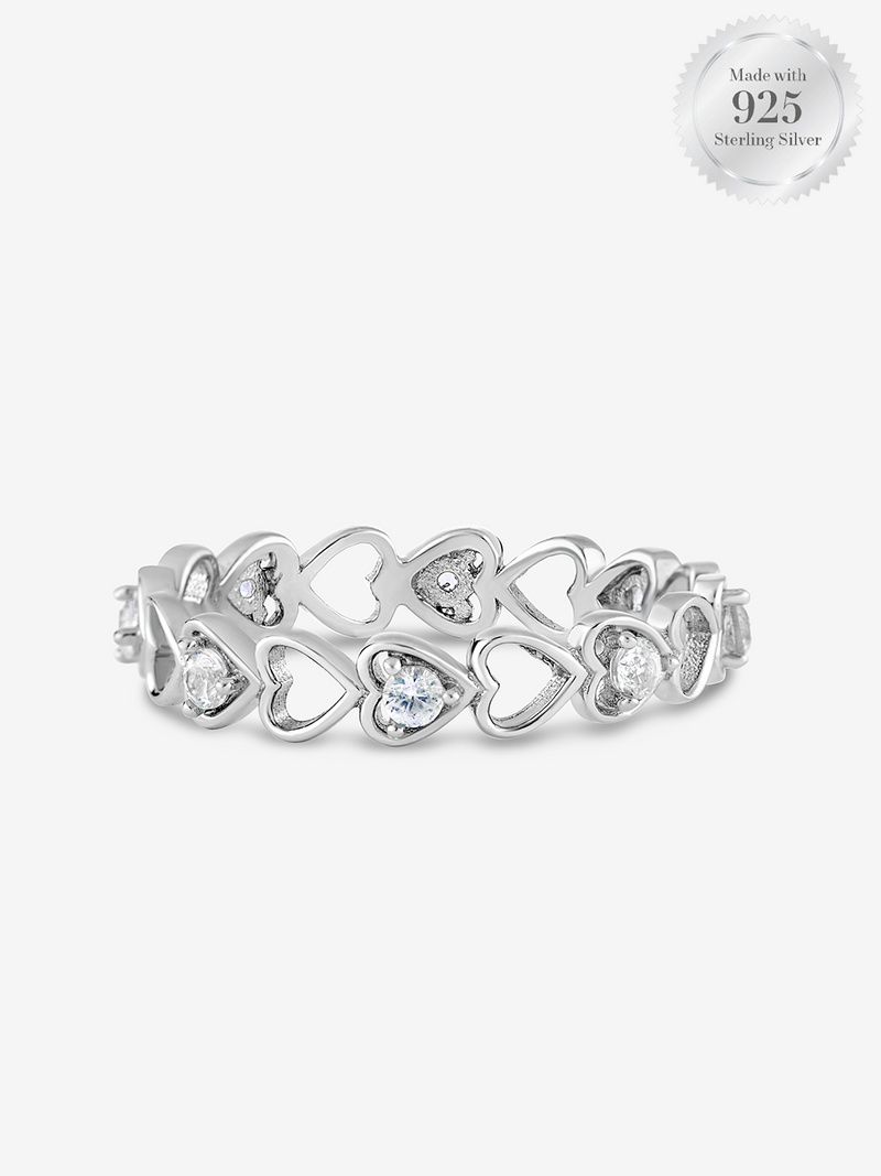 Eternity Heart Band Ring