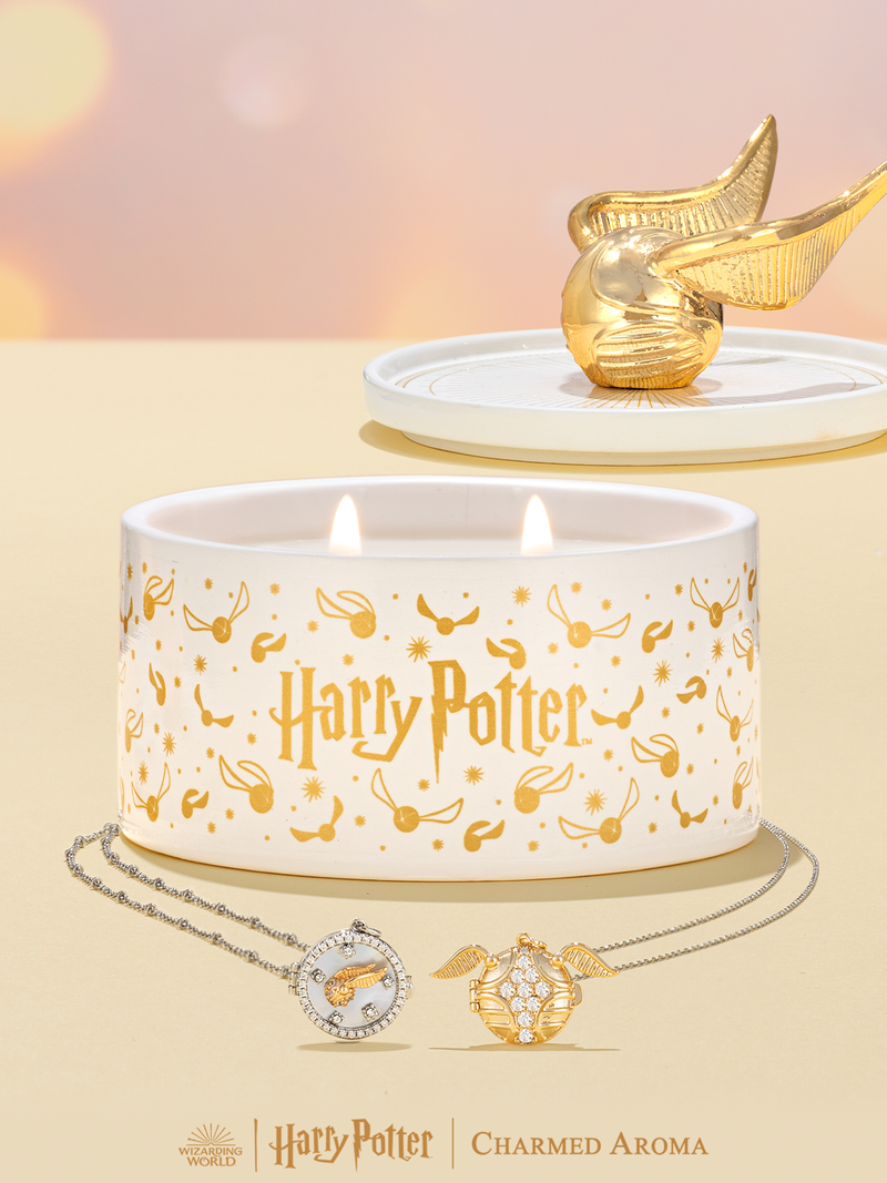 Harry Potter™ Golden Snitch Candle + Jewelry Tray - Golden Snitch Locket Collection