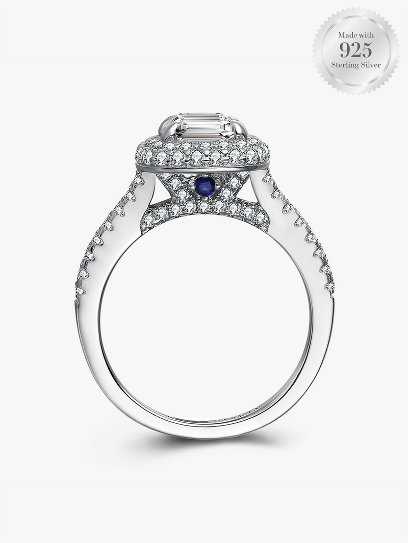 Sparkling Oval Halo Ring